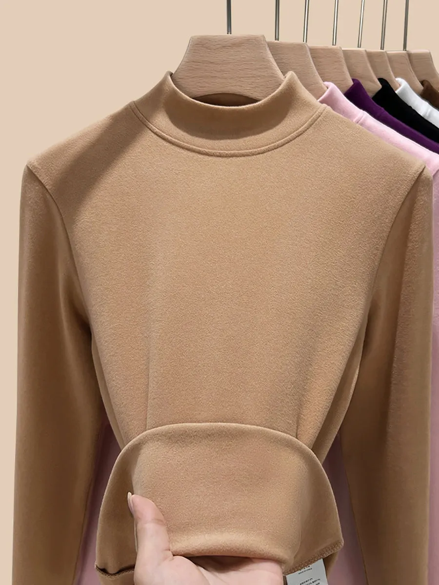 Women Autumn Casual Warm Turtleneck Blouse