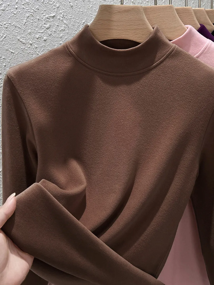 Women Autumn Casual Warm Turtleneck Blouse