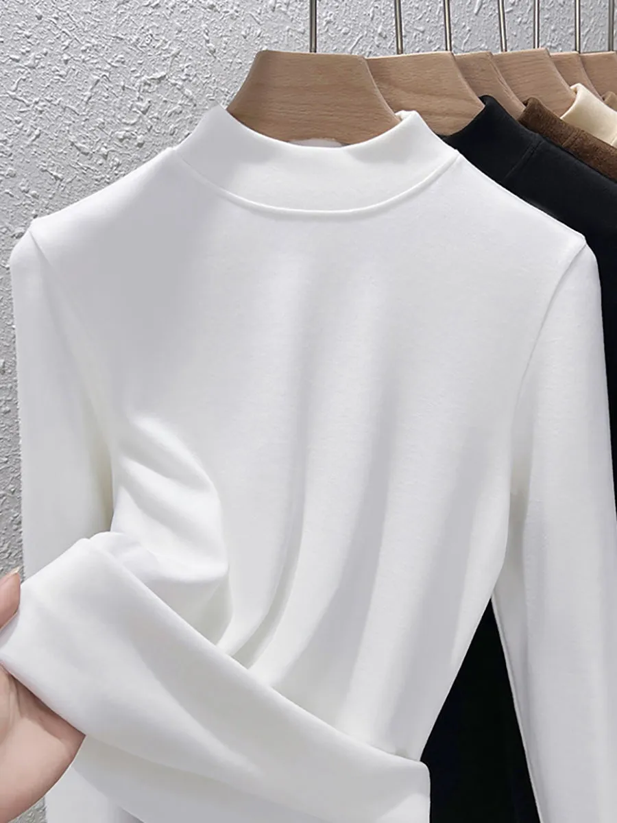 Women Autumn Casual Warm Turtleneck Blouse