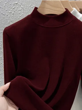 Women Autumn Casual Warm Turtleneck Blouse