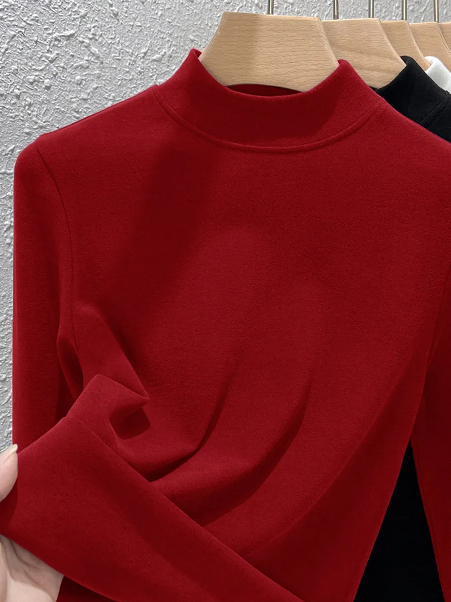 Women Autumn Casual Warm Turtleneck Blouse