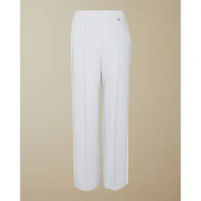 Women Wmt-Clarpa-Wh2W-Contrast Panel Wide Leg Trouser - Ivory