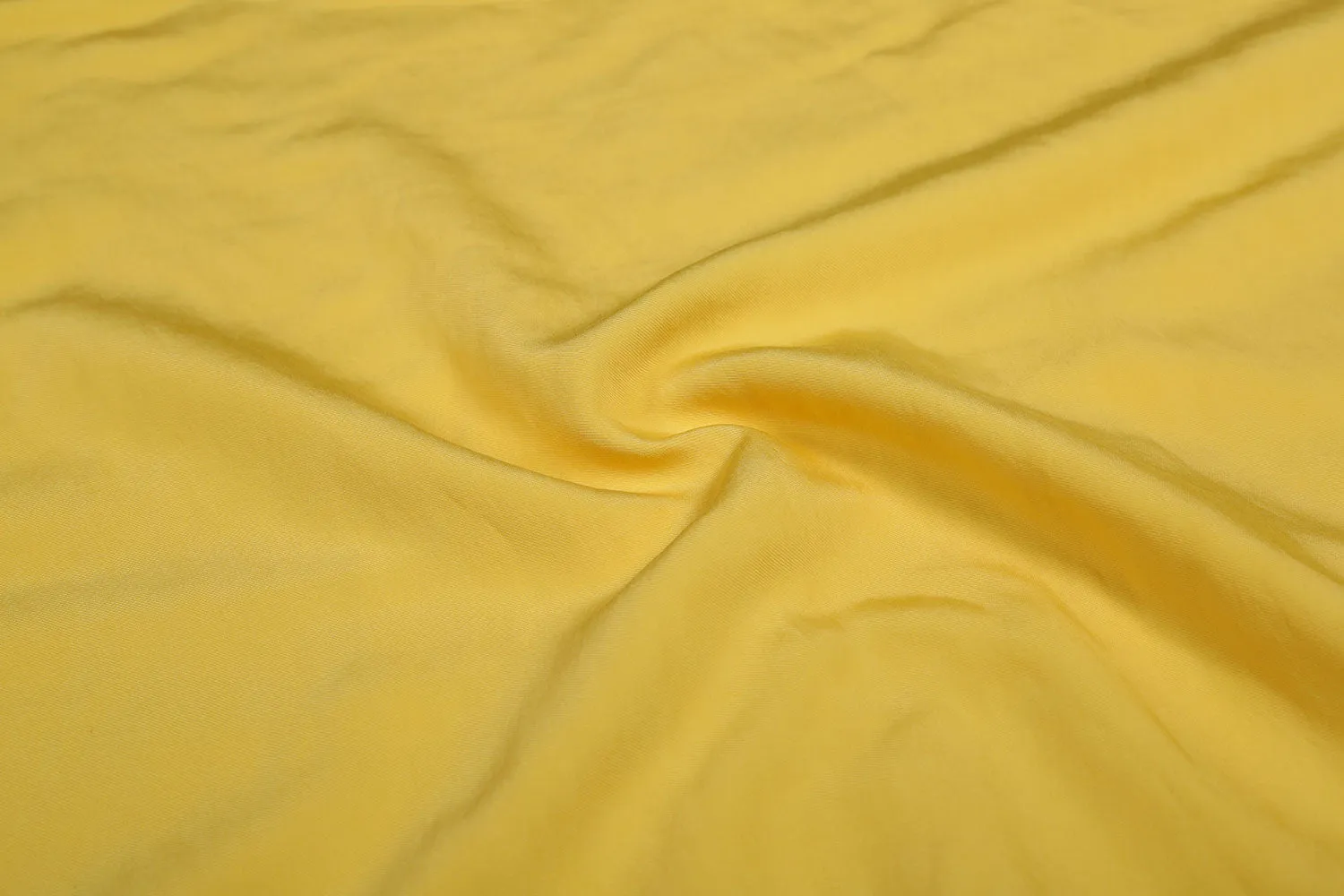 Yellow Plain Viscose Blend Twill Fabric